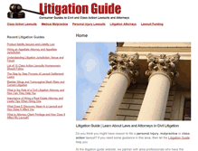 Tablet Screenshot of litigationguide.com